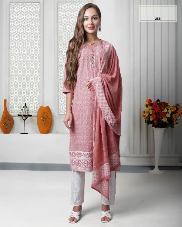 Eliza 273 Fancy cambric Kurti With Bottom Dupatta Collection